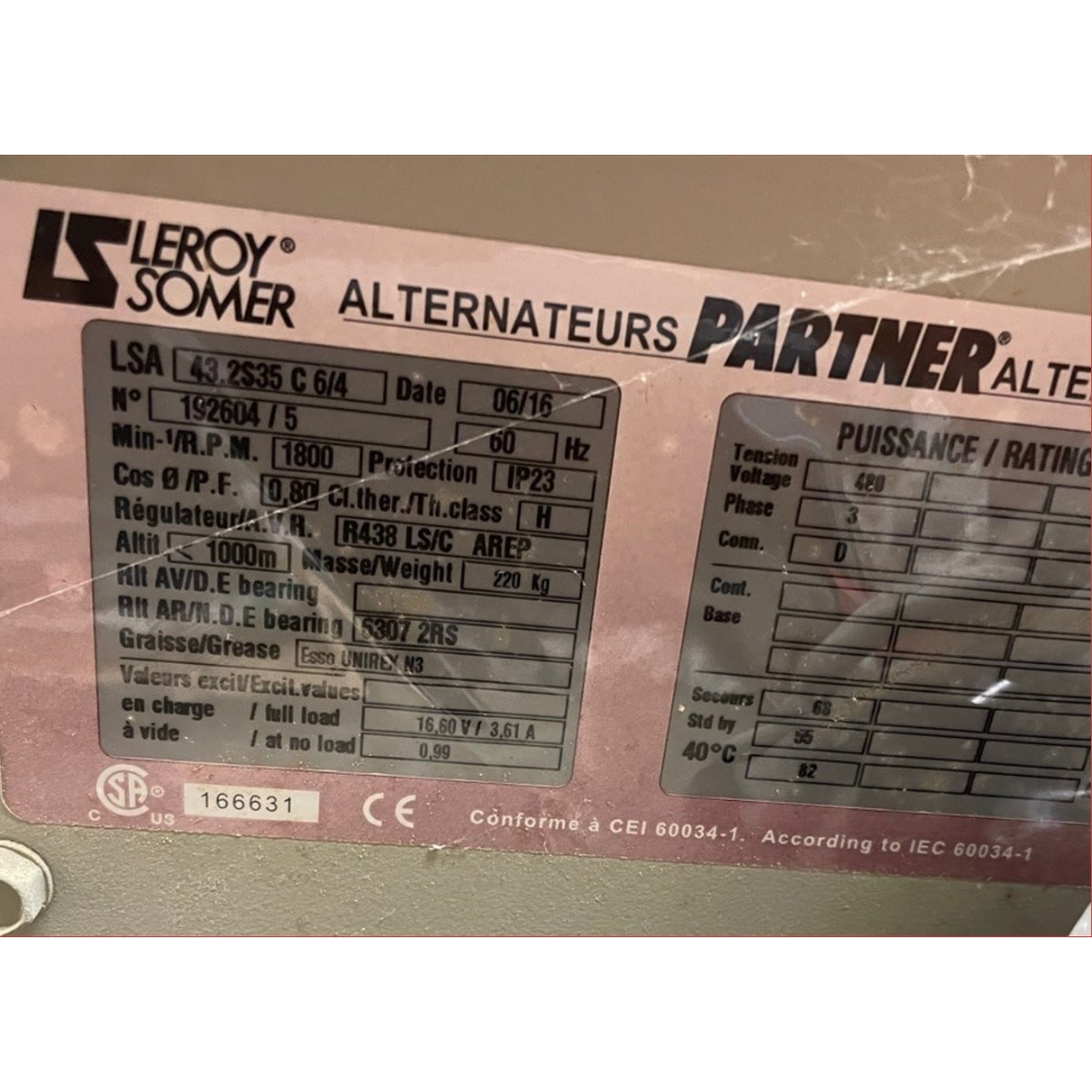 Leroy Somer Generator End (53 kW) (Used)