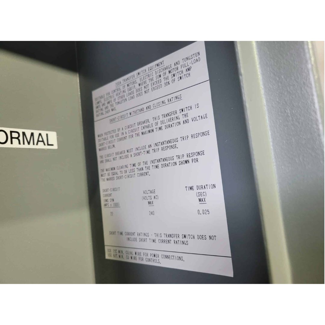 Kohler RDT Automatic Transfer Switch (200A) (New)