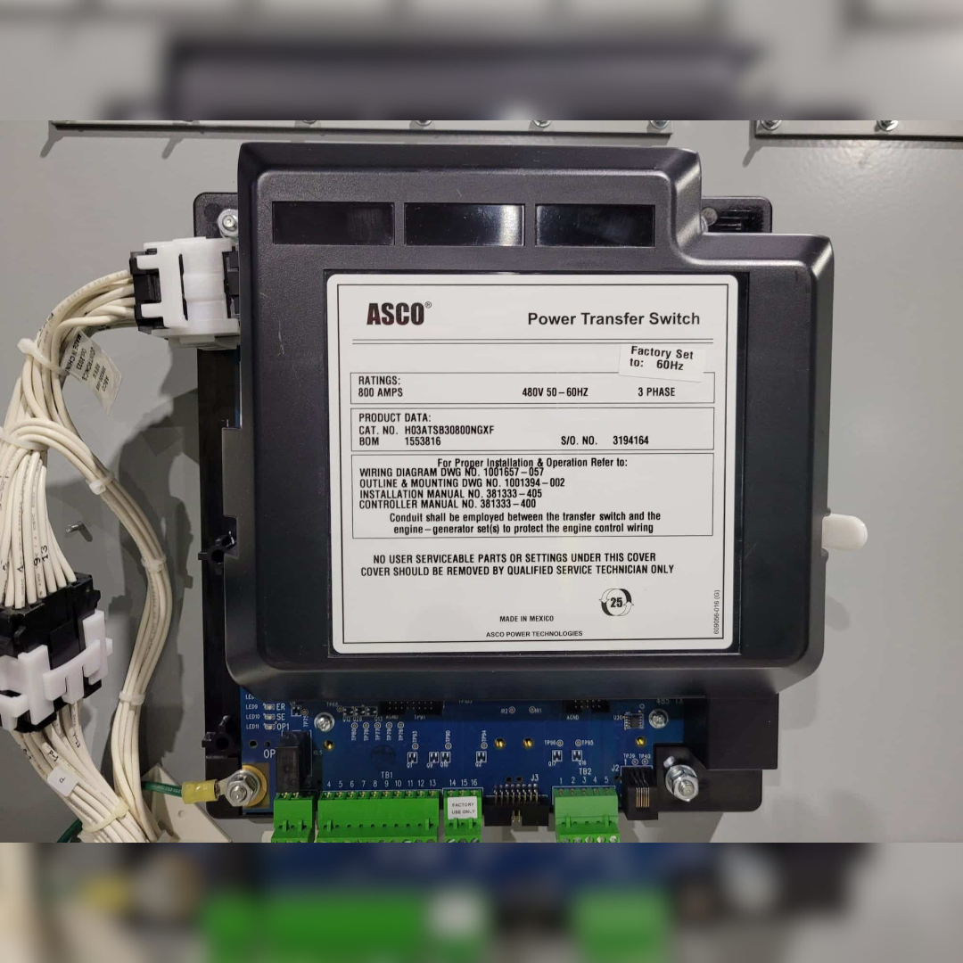 New 800 Amp ASCO 300 Series H03ATSB30800NGXF inside