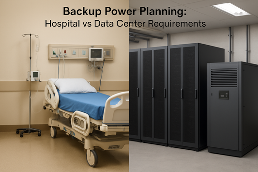 Backup Power Planning: Hospital vs Data Center Requirements (make sure spellings are correct)