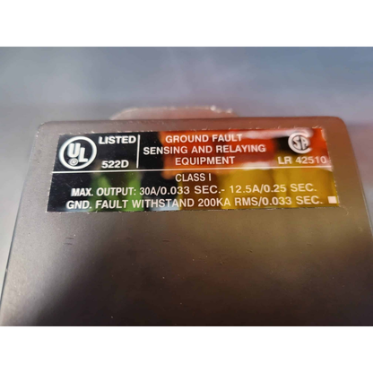 ABB GKT 202L2138-UL Ground Shield Ground Fault Relay (Used)