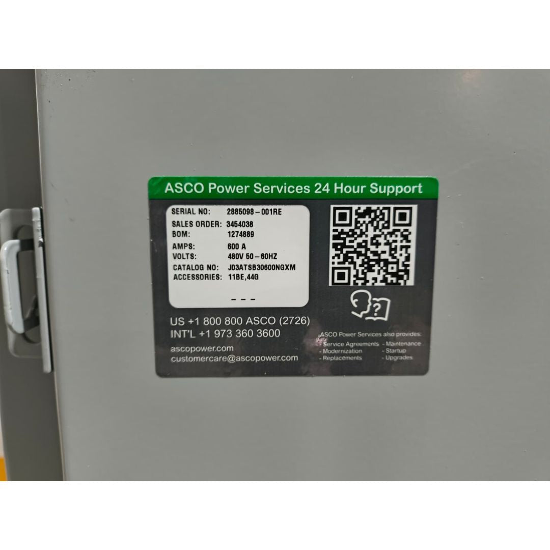 ASCO Series 300 J03ATSB30600NGXM Automatic Transfer Switch (600a) (New)