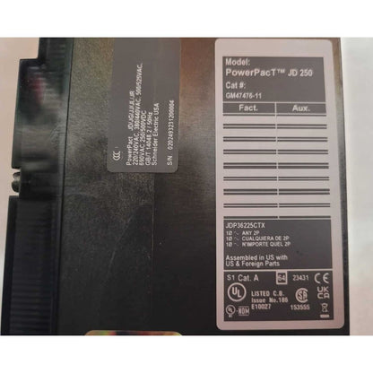 Square D JDP36225CTX Breaker (ACC519PA-PHILA) (225A) (Used)