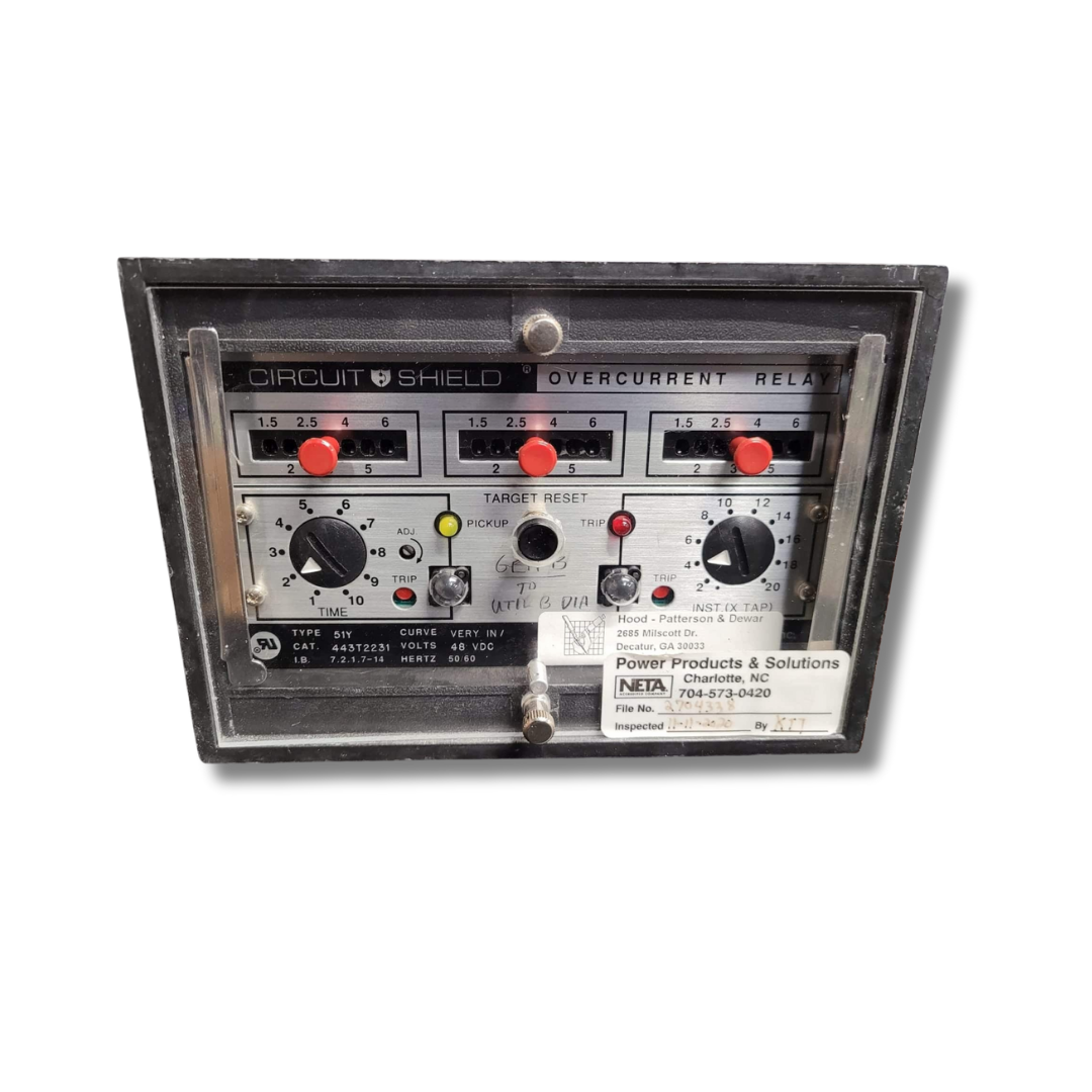 ABB 51Y 443T2231 Circuit Shield Overcurrent Relay (Used)