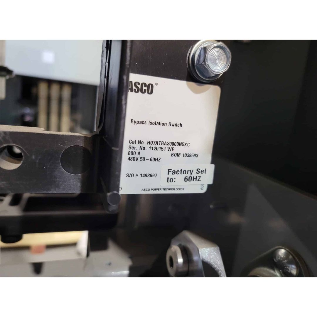 ASCO H0715BA30800NSXC Automatic Transfer Switch (800A) (Used)