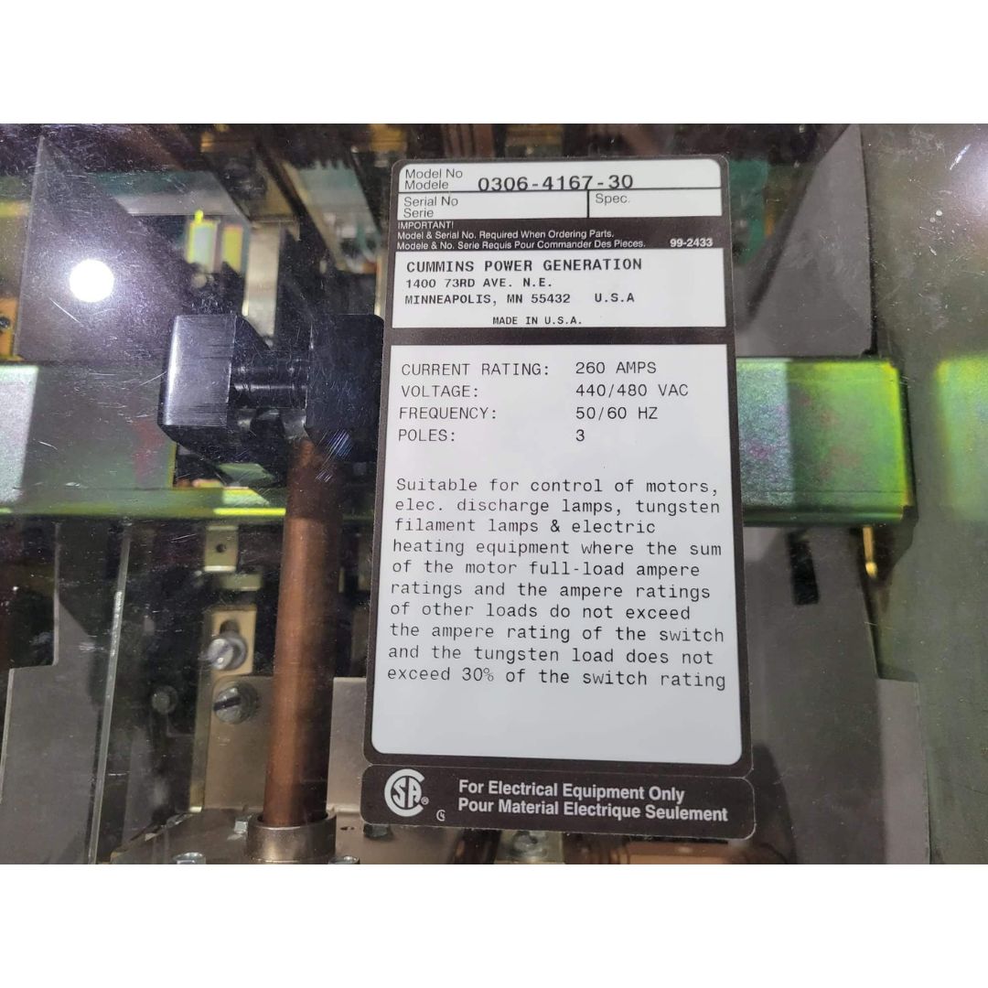 Onan BTPCB-5703427 Automatic Transfer Switch (260A) (Used)