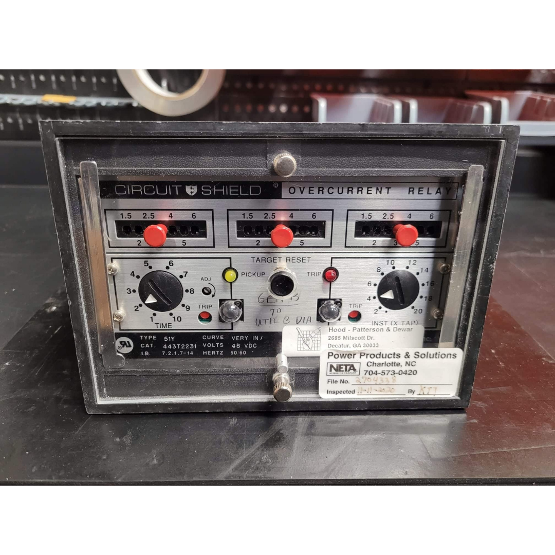 ABB 51Y 443T2231 Circuit Shield Overcurrent Relay (Used)