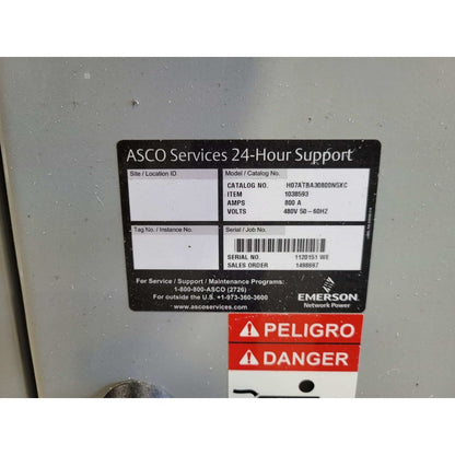ASCO H0715BA30800NSXC Automatic Transfer Switch (800A) (Used)