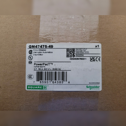 150 Amp Square D HDP36150CTX Breaker sticker