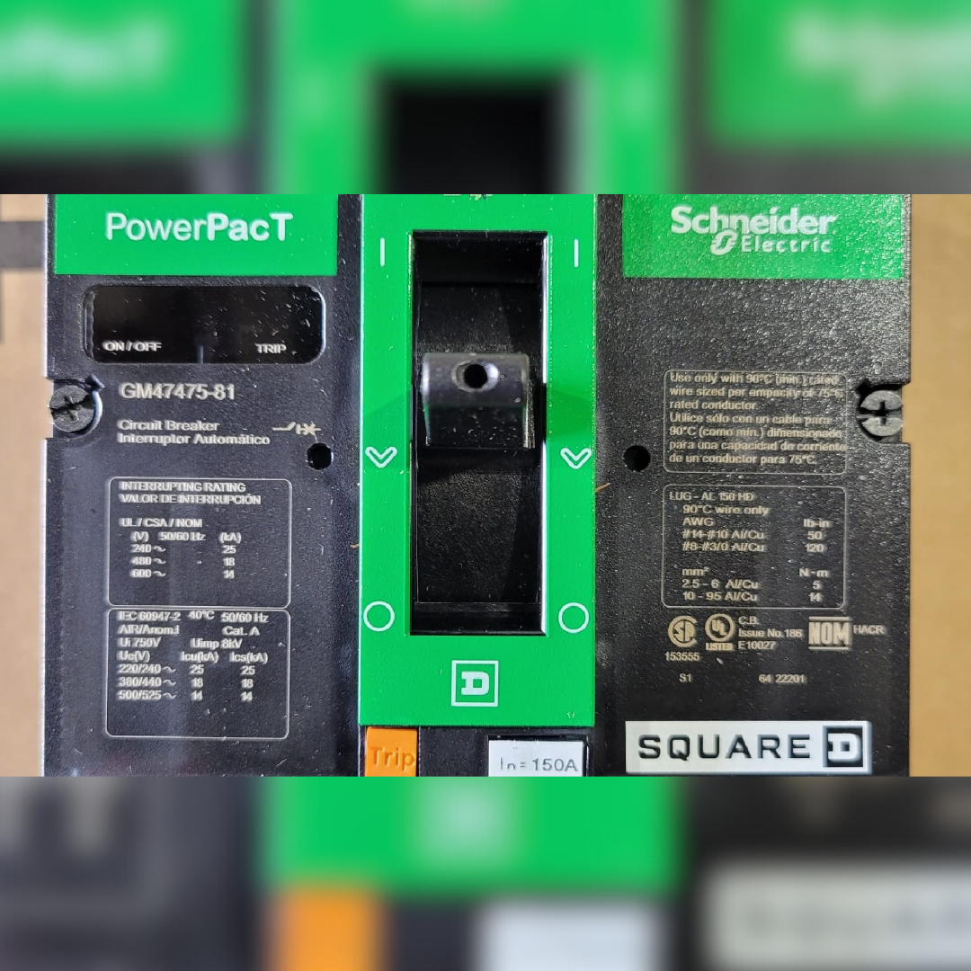 150 Amp Square D HDP36150CU33XTX Circuit Breaker front view