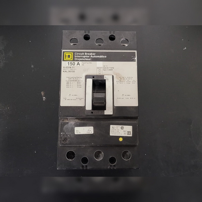 150 Amp Square D KAL36150 Breaker front view