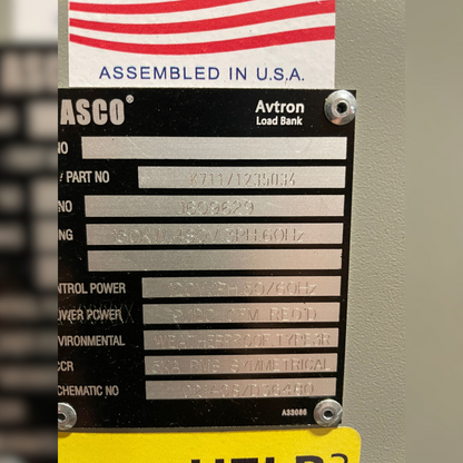 150 kW Avtron Radiator Load Bank details and stickers