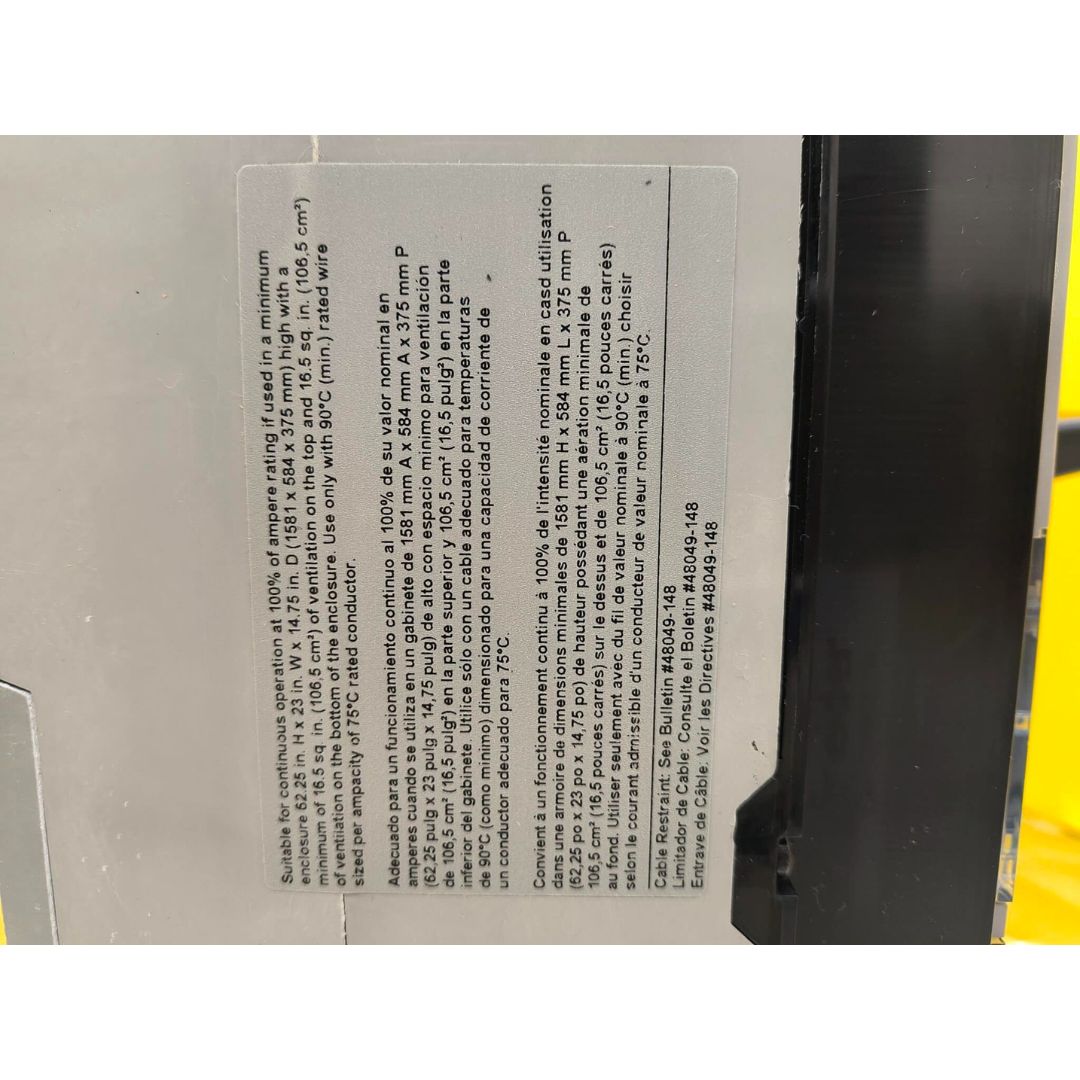 Square D PGP36100CU33A Breaker LCB, PGP, EL/MICRO LSI, 100% (1000A) (New)