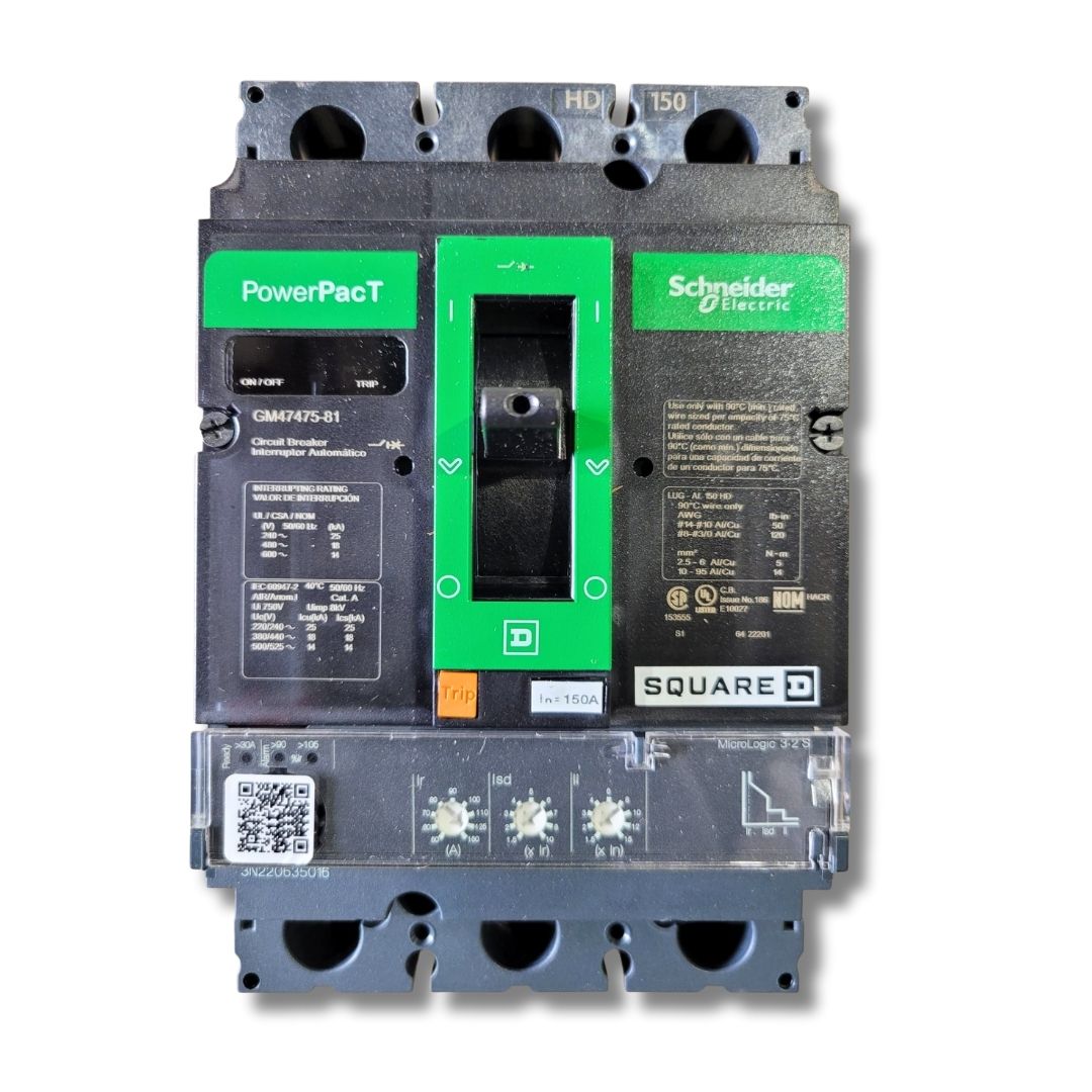 Square D HDP36150CU33XTX Circuit Breaker LCB, HDP, EL-Micro LSI, 100% (150A) (New)
