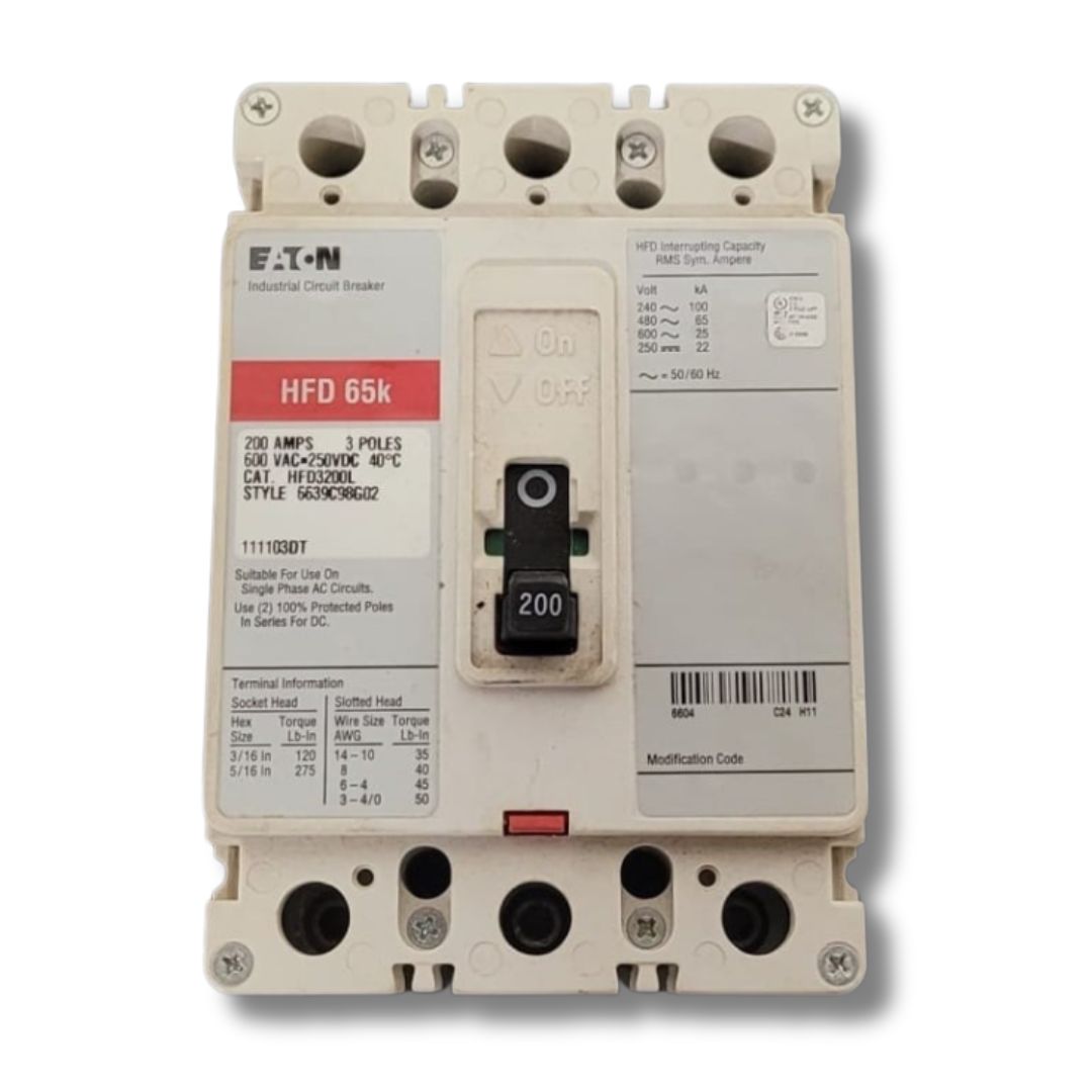 EATON HFD 65K Breaker (200A) (Used)