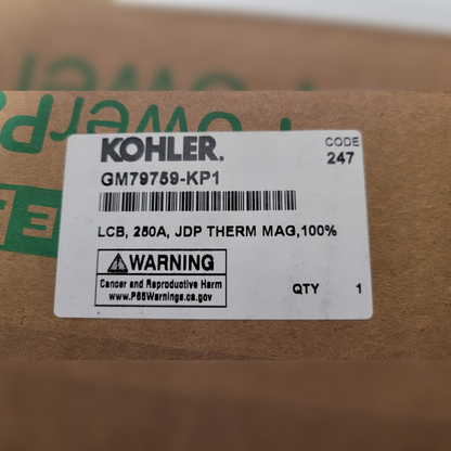 250 Amp Square D JDP36250CTX Breaker sticker