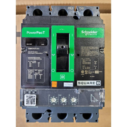 Square D HDP36150CU33XTX Circuit Breaker LCB, HDP, EL-Micro LSI, 100% (150A) (New)