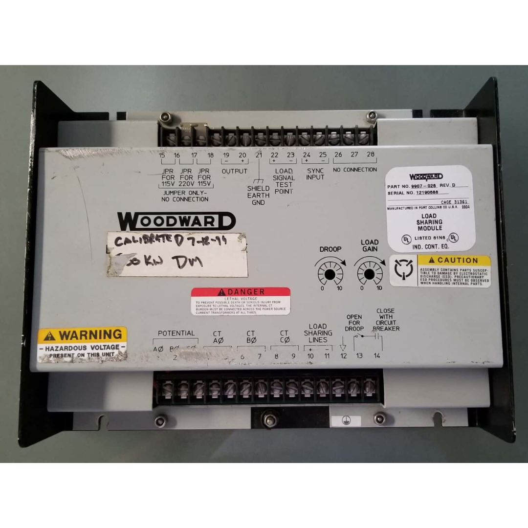 Woodward Load Sharing Module 9907-026 Rev D (Used)