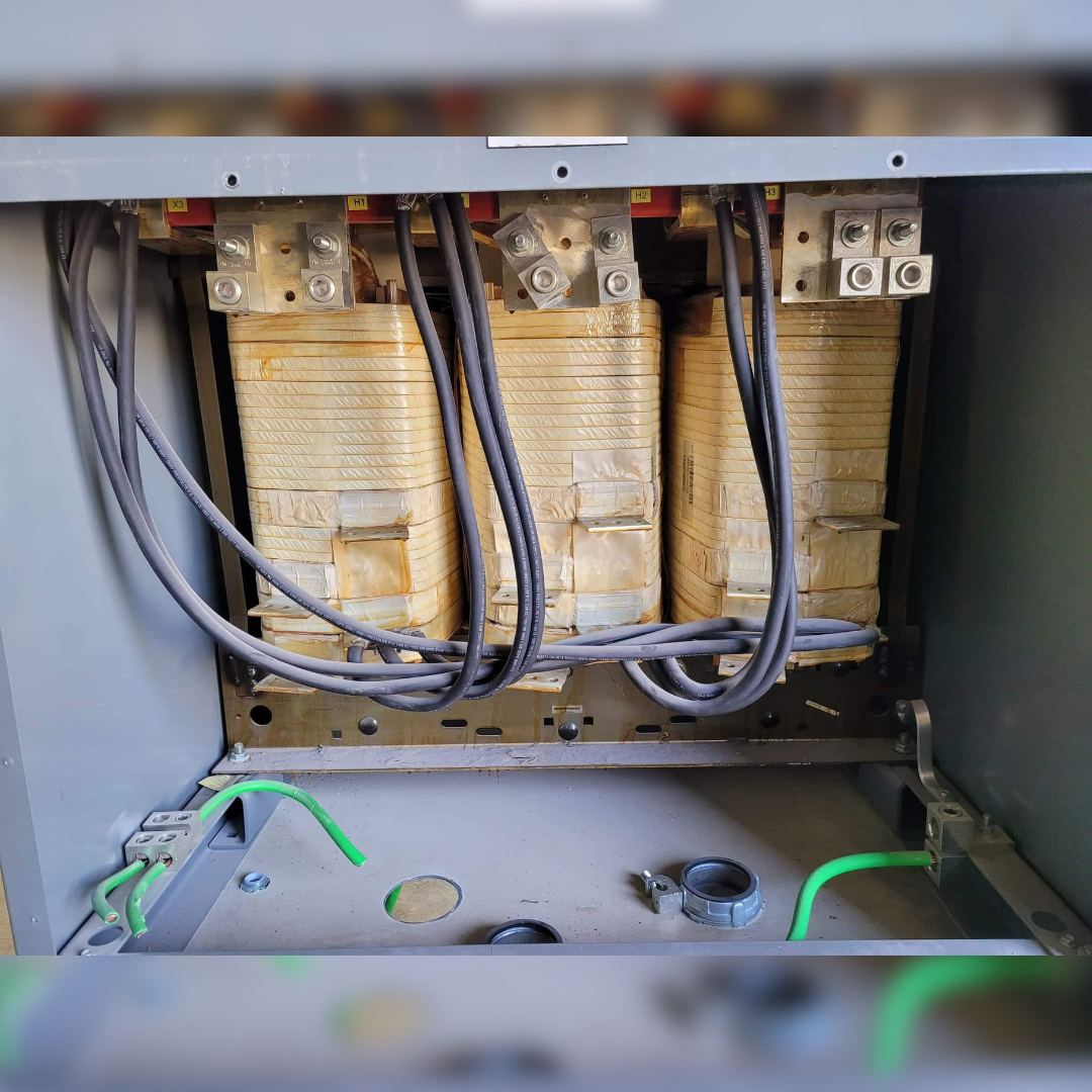 300 kVA Square D Low Voltage Distribution Transformer cables and parts