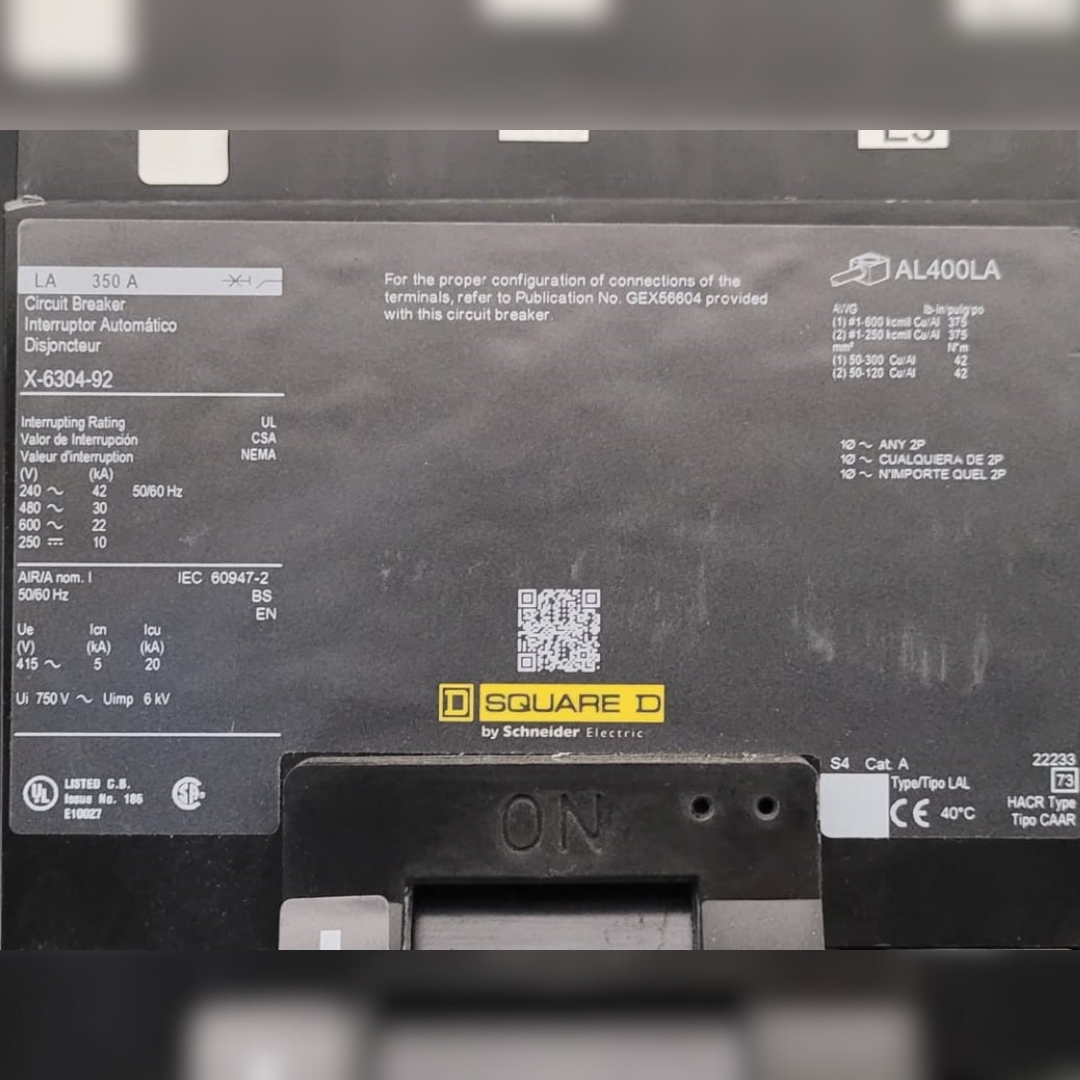 350 Amp Square D LAP36350 Breaker details