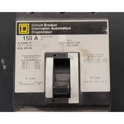 Square D KAL36150 Breaker (150A) (Used)