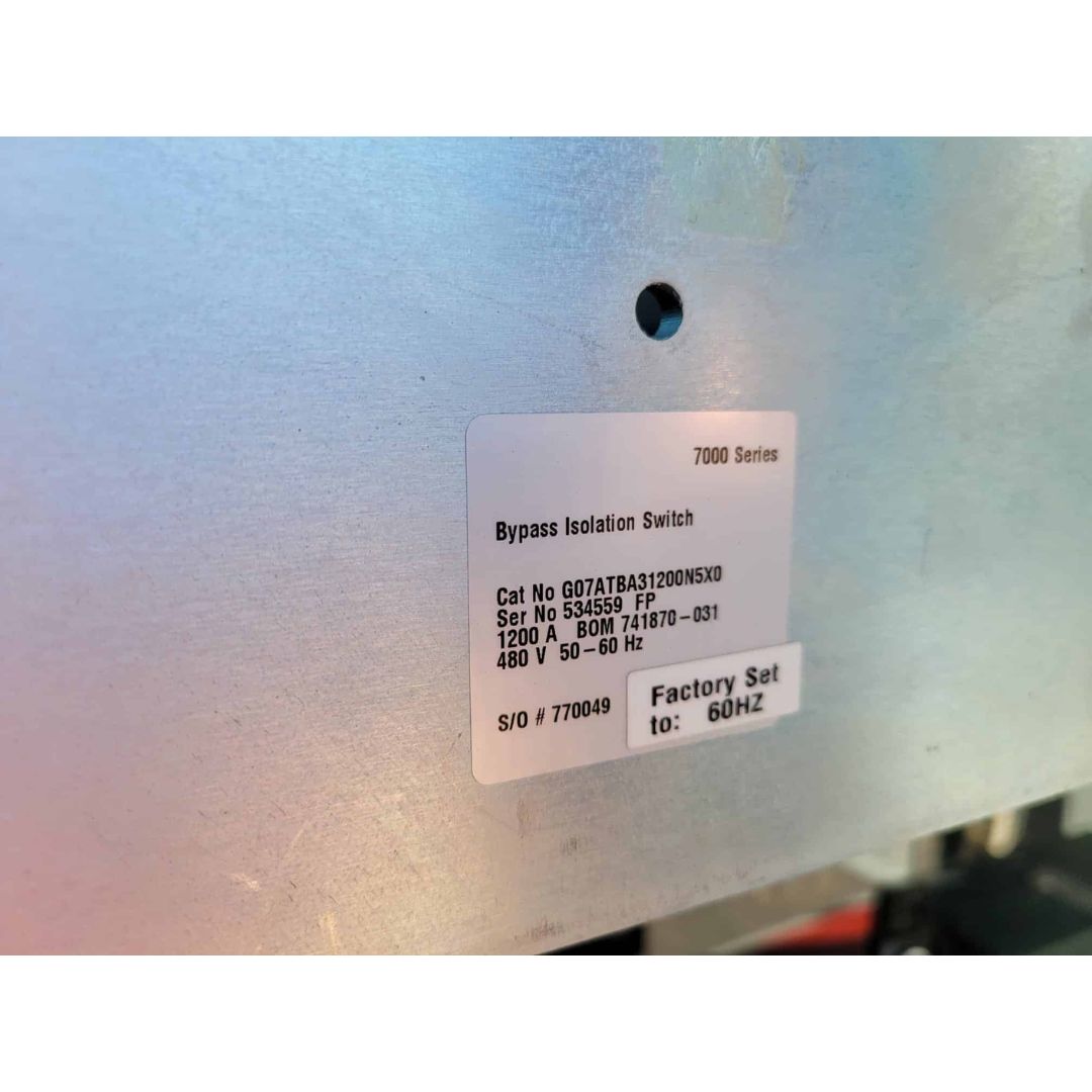 ASCO G07APBA31200N5XC Automatic Transfer Switch (1200A) (Used)