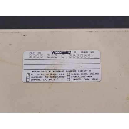 Woodward 701 Digital Speed Control 9905-212 C (Used)