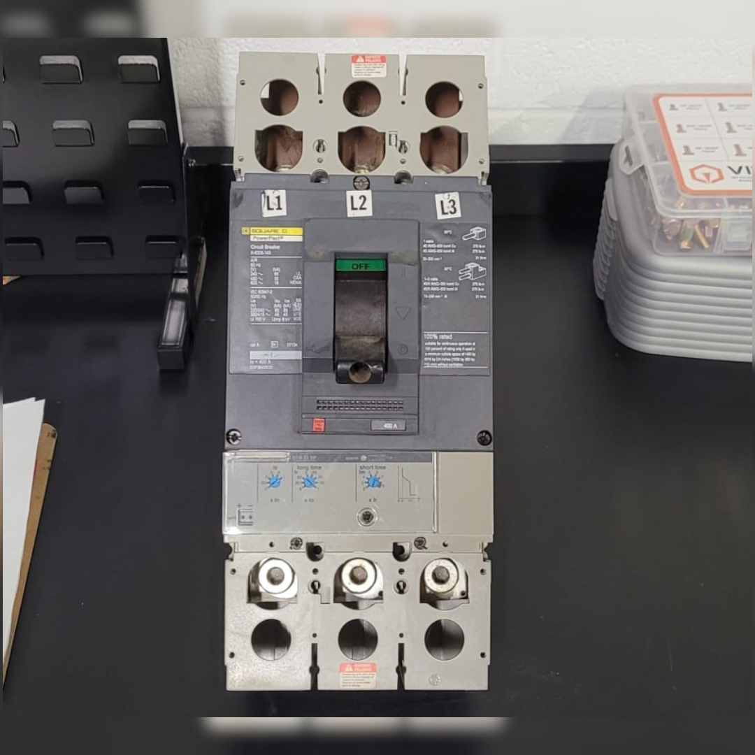 400 Amp Square D DGP36400E20 PowerPact Breaker front view