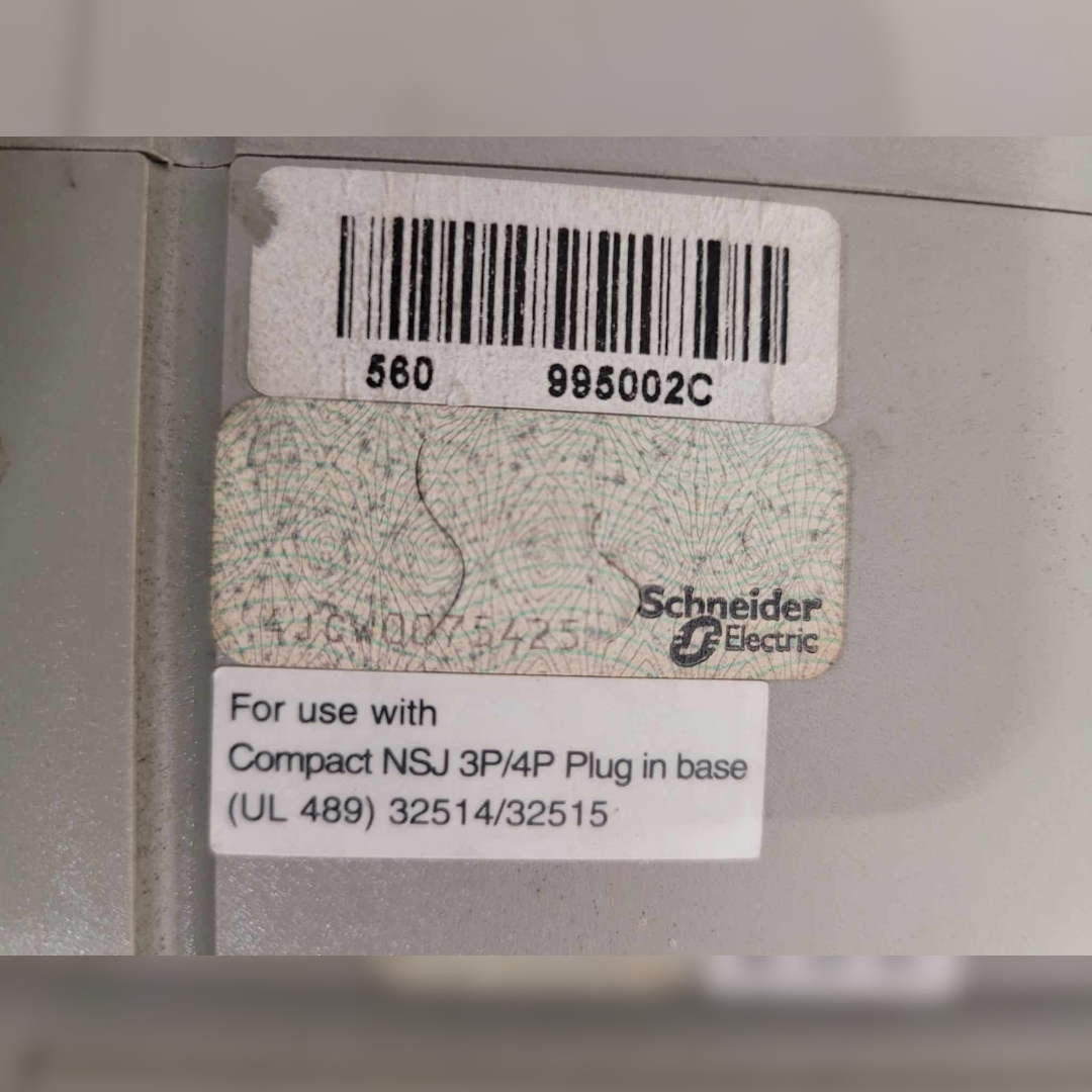 400 Amp Square D DGP36400E20 PowerPact Breaker sticker