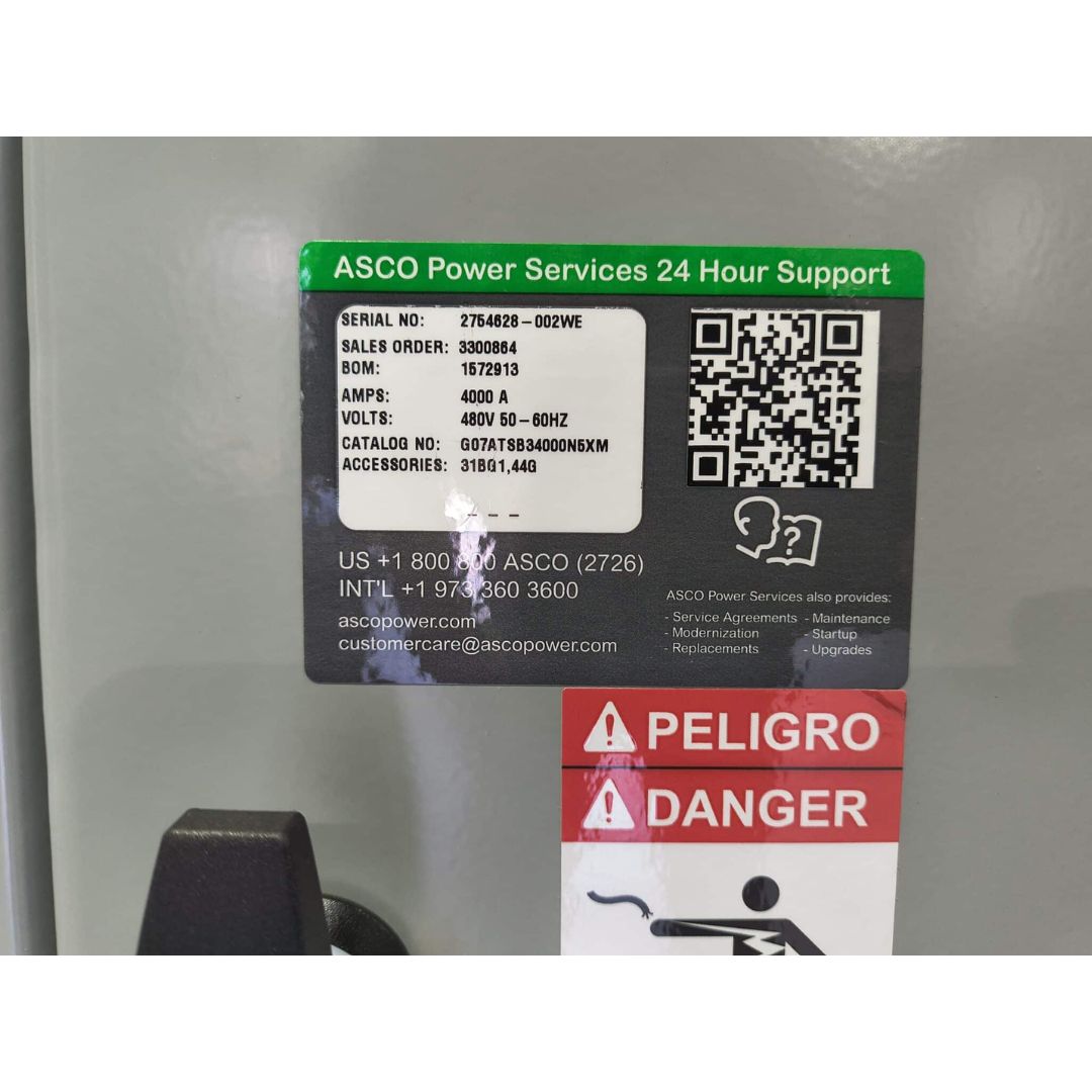 ASCO 7000 Series G07ATSB34000N5XM Automatic Transfer Switch (4000A) (New)