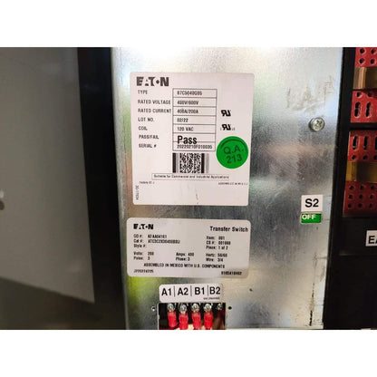 EATON ATC3C2X30400BSU Automatic Transfer Switch (400A) (Used)