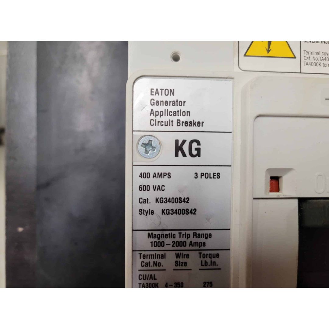 EATON KG3400S42 Series C Circuit Breaker (400a) (New)