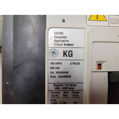 EATON KG3400S42 Series C Circuit Breaker (400a) (New)