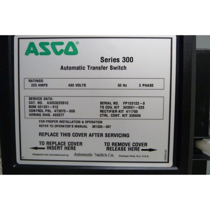 ASCO 300 Automatic Transfer Switch (225A) (Used)