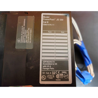 Square D JDP36225CTX Breaker (ACC383PA-PHILA) (225A) (Used)