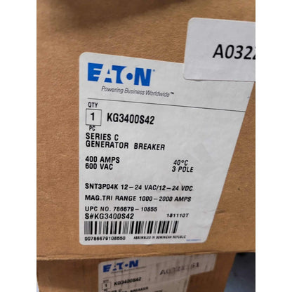 EATON KG3400S42 Series C Circuit Breaker (400a) (New)