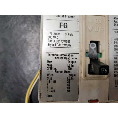 EATON FG3175WS02 Breaker (175A) (Used)