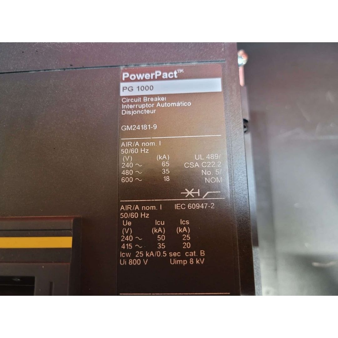 Square D PGP36100CU33A LSI Breaker (1000A) (Used)