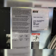 600 Amp ASCO H07ATSB030600NSX Automatic Transfer Switch stickers