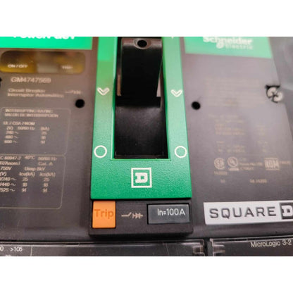 Square D HDP36100CU33XTX Breaker LCB, HD, MICRO LSI, 100% (100A) (New)