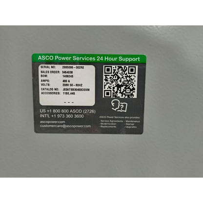 ASCO Series 300 J03ATSB30400CGXM Automatic Transfer Switch (400A) (New)