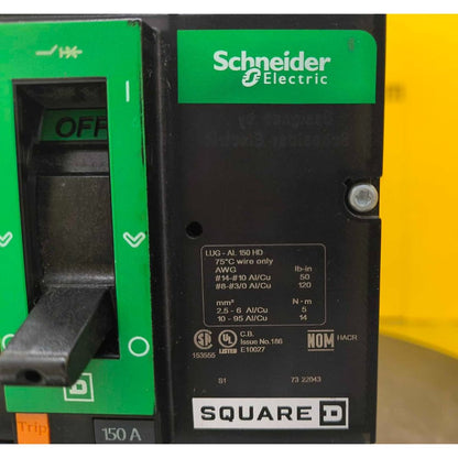 Square D HDL36150 Breaker (150A) (Used)