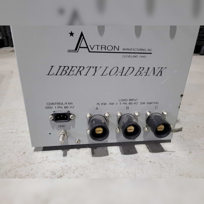 75 kW Avtron LPH75 3P 208V Load Bank front view and controls