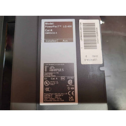 Square D LGP36400CU33XY029 Breaker (400A) (Used)