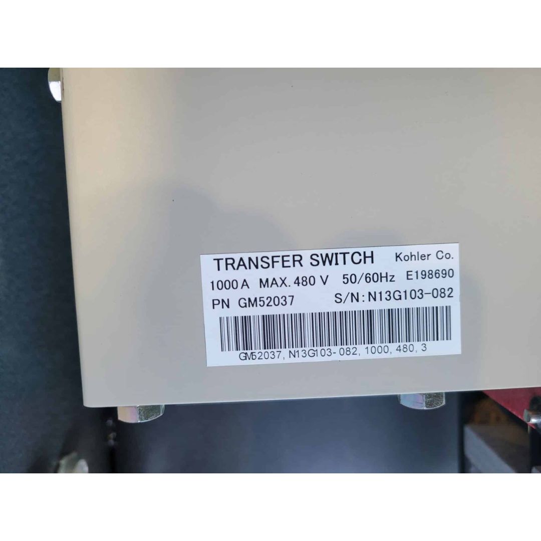 Kohler KSS-DCTA-1000S Automatic Transfer Switch (1000A) (Used)