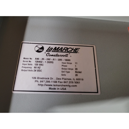 La Marche A46 Engine Starting Battery Charger (Used)