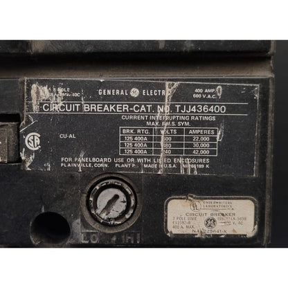 GE TJJ436400 Breaker (400A) (Used)