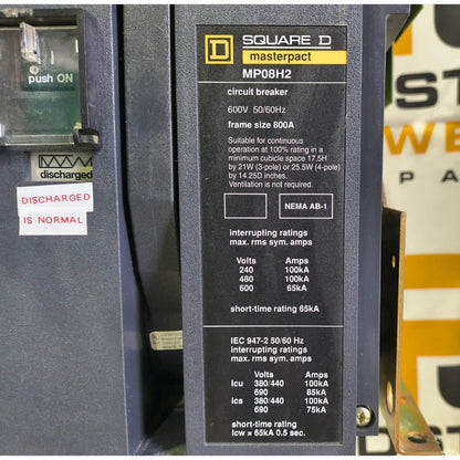 Square D Masterpact MP08H2 Breaker (800A) (Used)