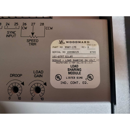 Woodward Load Sharing Module 9907-175 Rev B (New)