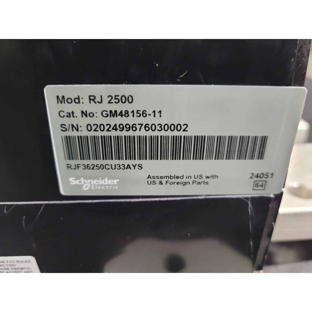Square D RJF36250CU33AYS Breaker LCB, RJF, EL/MICRO, LSI, 100% (2500A) (New)